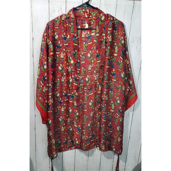 JOSIE Women's Size Small Kimono Asian Robe House Jacket Polyester Nightwear - Picture 1 of 9